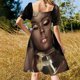thumbnail image 3 of Vestido de manga corta de Reina África falda de verano para mujer ropa de playa vestidos de noche de lujo 2025, 3 of 6