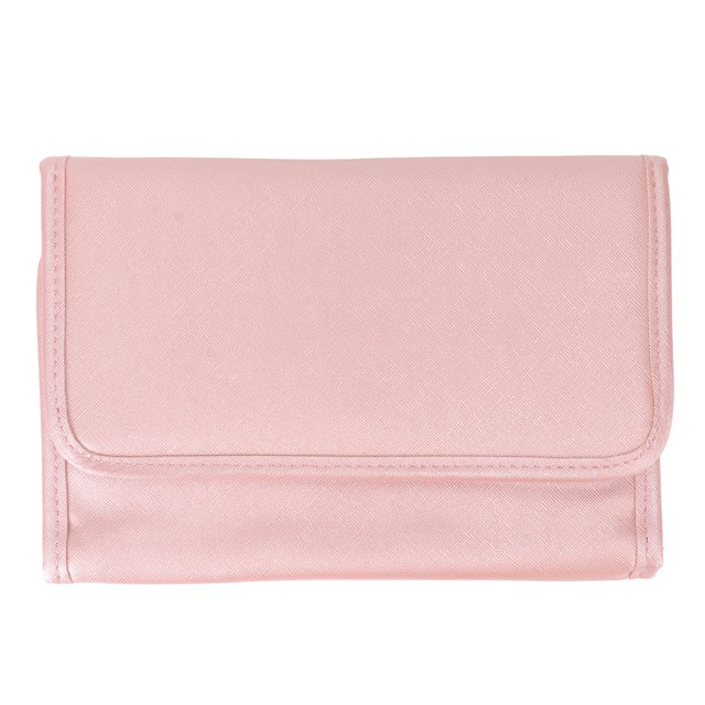 Bolsa de viaje de cosméticos ANGGREK impermeable ligera material de PU rosa