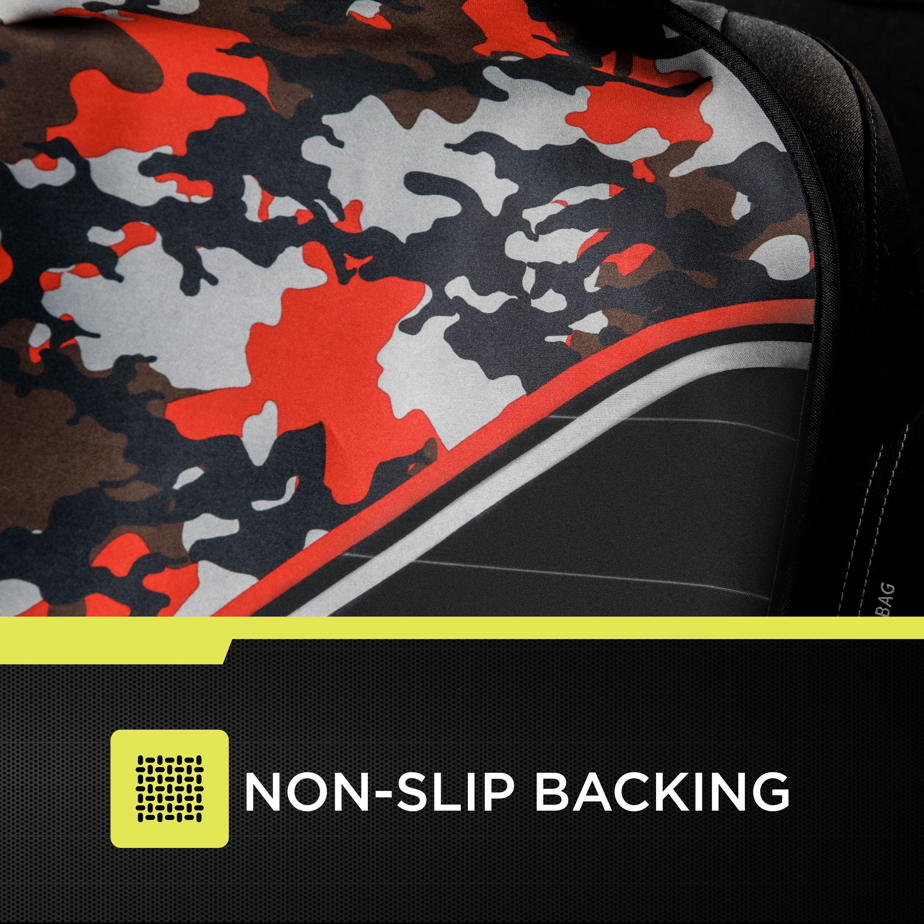 Auto Drive Wetsuit Seat Protector Red Camouflage Universal Fit