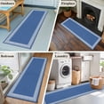 thumbnail image 6 of Dark Blue Greek Key Large Area Rugs for Bedroom Living Room, Soft Non Slip Carpet Bedside Rug, Geometric Greece Ancient Farmhouse Geo Rectangular Floor Cover Kitchen Accent Rug 2'x6' for Office, 6 of 9