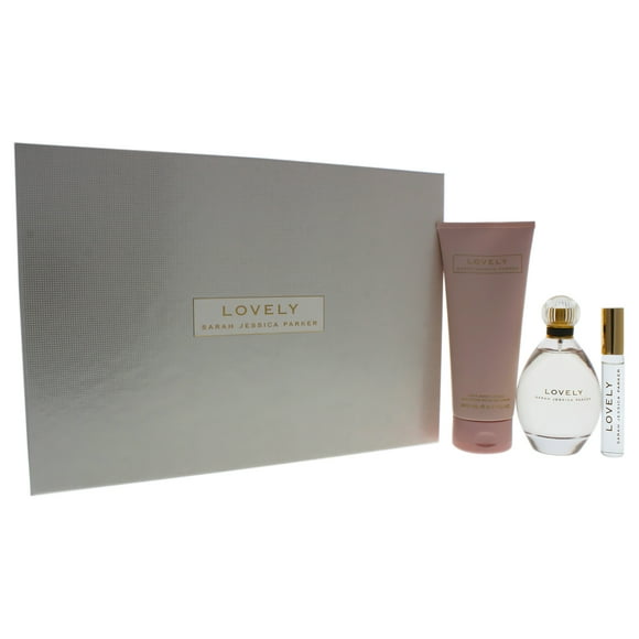Set de Perfume Sarah Jessica Parker Lovely Spray de EDP de Roller Ball de EDP Loción corporal Dama 3 Pc Gift Set