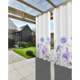 thumbnail image 3 of nqOlkjepod Outdoor Curtains for Patio Waterproof, Watercolor Flowers Outdoor Privacy Panels Grommet, Cottagecore Blooms Blue Purple Floral Blackout Outside Curtains for Porch/Cabana 54"x95", 1 Panel, 3 of 8