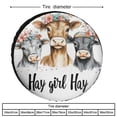 thumbnail image 2 of Camping Spare Tire Cover 14inch Hay Girl Hay Cow Weatherproof Universal Wheel Protectors Farmhouse Animal Universal Fit for Trailers SUV Truck Camper Travel, 2 of 8