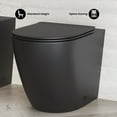 thumbnail image 4 of St. Tropez Back-to-Wall Toilet Bundle 0.8/1.6 GPF Dual Flush in Matte Black with Brass Flush Plate, 4 of 12