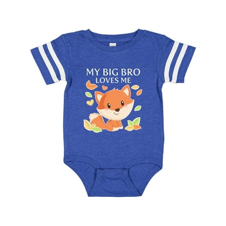 

Inktastic My Big Bro Loves Me- little fox Gift Baby Boy or Baby Girl Bodysuit