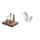 thumbnail image 1 of Servilletero de para cafetería, estatua de caballo, dispensador de pañuelos, escultura decorativa de animal, base de madera, organizador, ad, 1 of 8