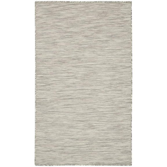 Pemberly Row 3' x 5' Light Gray Fabric Modern Area Rug (3' x 5')