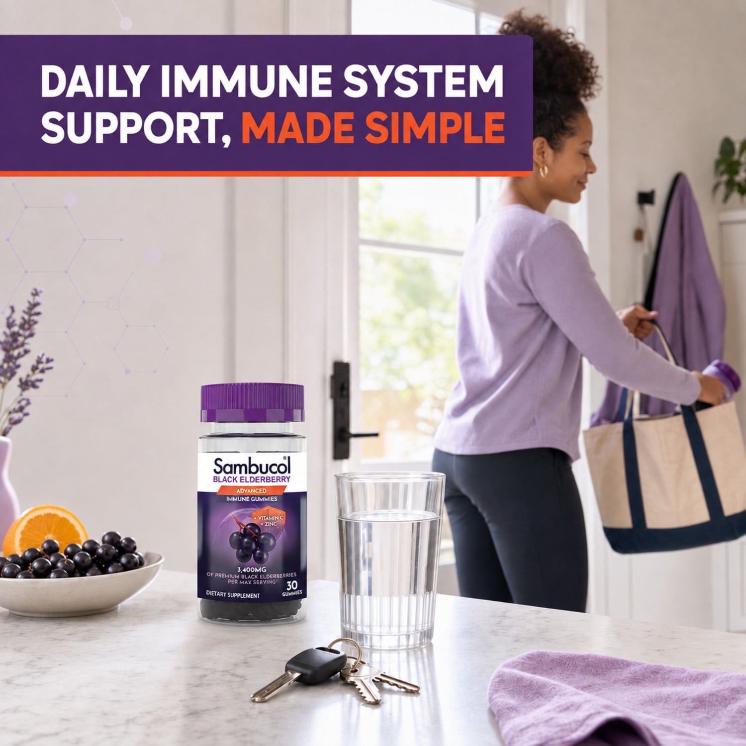 Sambucol Elderberry Gummies, Immune Support Supplement, 30 Count