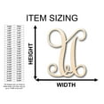 thumbnail image 2 of Unfinished Wood Monogram U Shape - Craft - up to 46" DIY 4" / 1/8", 2 of 3