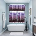 thumbnail image 3 of Purple Pink Forest Kitchen Curtains Sets for Windows 24 Inch Length, Vintage Foggy Woods Tree Rod Pocket Window Treatments Tier Curtains and Valances Set for Bedroom/Bathroom, 3 of 8