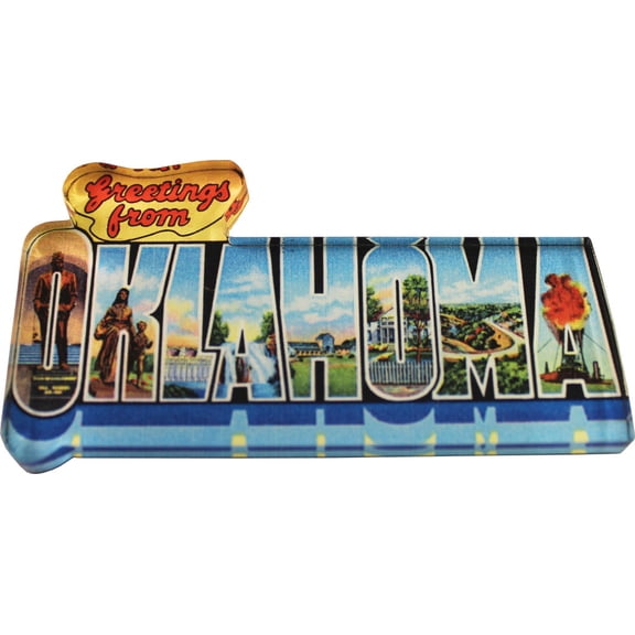 Oklahoma Acrylic Postcard Magnet