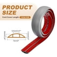 thumbnail image 2 of Floor Cord Cover 4ft, Extension Cord Hider for Floor Cable Management 0.47" W x 0.24" H, Grey, 2 of 5
