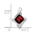 thumbnail image 2 of Auriga Fine Jewelry 14K White Gold Garnet and Diamond Pendant for Women (L-15.7mm, W-11.1mm), 2 of 6