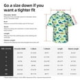 thumbnail image 5 of Logiee Cute Dinosaur Blue Green Print Mens Hawaiian Shirts,Loose-Fit Short Sleeve Button Down Tropical Aloha Beach Shirt,Summer Vacation Wedding Tops,X-Large, 5 of 7