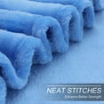 thumbnail image 5 of Howarmer Blue Fuzzy Bed Blanket, Throw Twin Soft Flannel Fleece Blankets, All Season Lightweight Warm Bed Throws, 60 x 80 Inch, 5 of 7