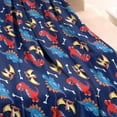 thumbnail image 3 of DarkBlue Dinosaurs Pattern Blanket,Comfortable Soft Flannel Throw Blanket,All Season,Warm Lightweight Blankets for Sofa Bed Couch Living Room Chair,30"x40", 3 of 4