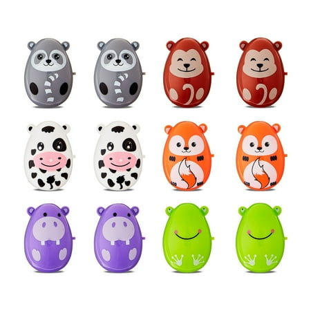 Easter Multicolor Animal Plastic Fillable Eggs, 1.5 in, 12 Count, by Way To Celebrate