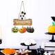 thumbnail image 5 of Letrero de bienvenida para puerta de Halloween con diseño de calabaza fantasmal de Hmsavn, rústico, iluminado y montado en la pared para decoración del hogar en otoño., 5 of 8