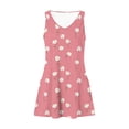 thumbnail image 7 of Viikei Summer Dresses for Women Plus Size,Women's Pleated Short Sleeve Dress,Women's Summer Casual Dress Gradual Sleeveless V-Neck Long Dress Pink M, 7 of 7