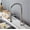 Silver, variant on Matte Black Kitchen Faucet Deck Mounted Mixer Tap 360 Degree Rotation Stream Sprayer Nozzle Kitchen Sink Hot Cold Taps