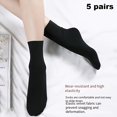 thumbnail image 4 of [Simple Stockings] 5 Pairs Simple Solid Color Stockings | Comfortable & Breathable for Spring, Summer, and Autumn - Women's Stockings and Socks, 4 of 11