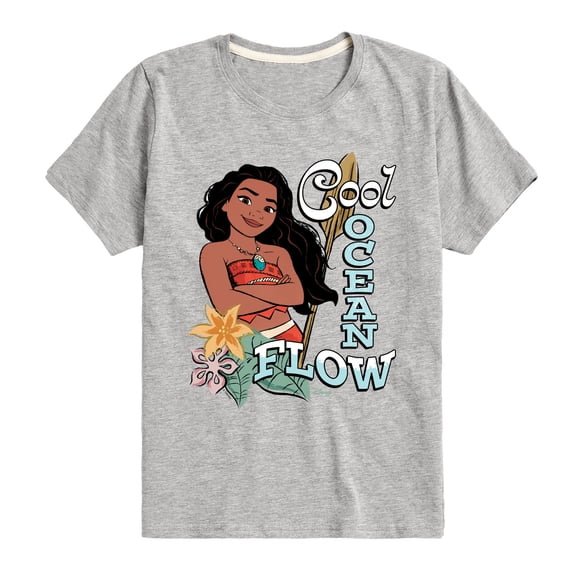 Disney - Cool Ocean Flow Moana - Toddler & Youth Short Sleeve Graphic T-Shirt