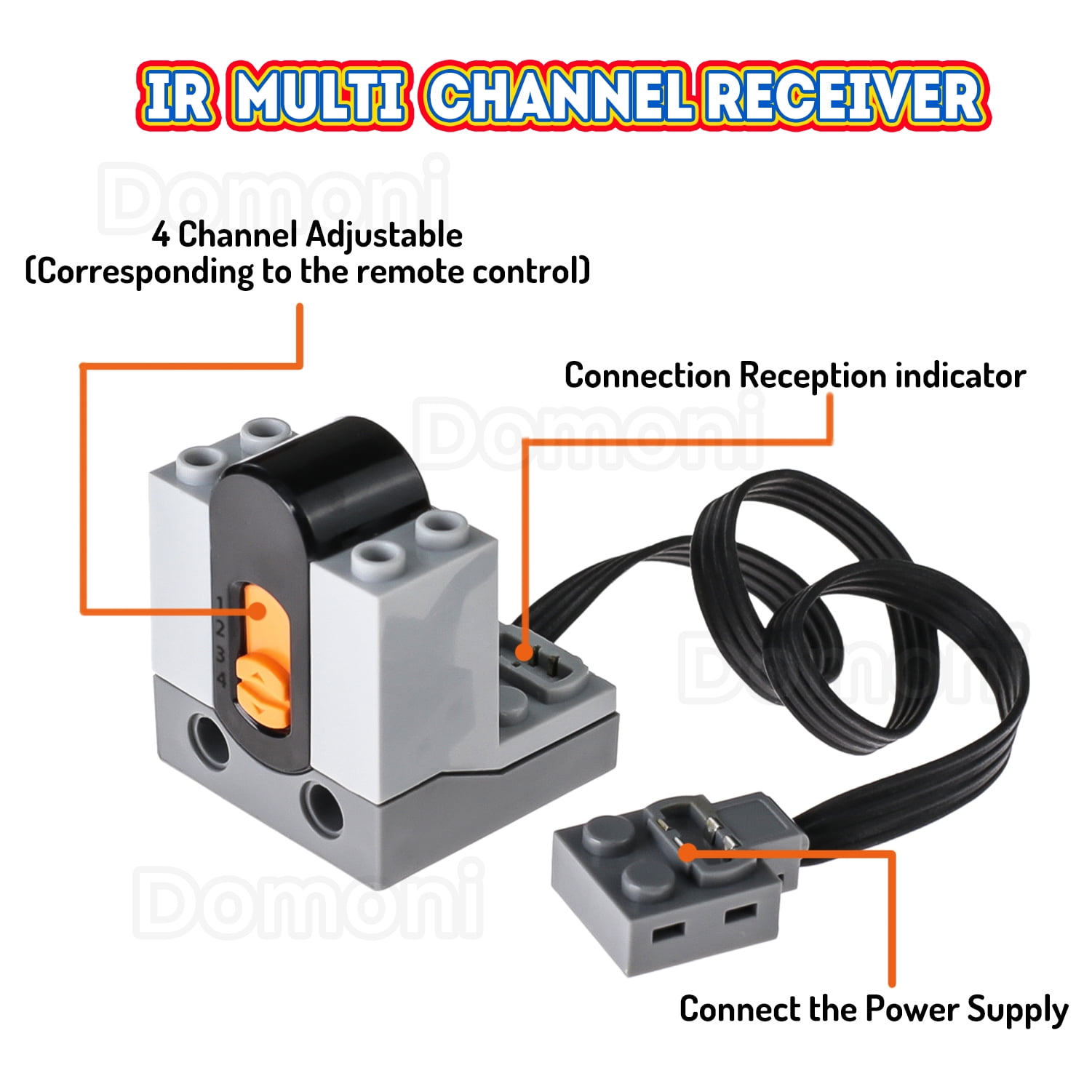 5 in 1 Technic Motor Kit Compatible with Lego Power Functions Set Building Blocks M Motors IR Remote Control IR Receiver AA Battery Box Walmart