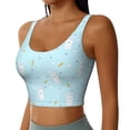 thumbnail image 2 of Bixox Women's Cute Bunny Pattern Fitness Navel Tank Top U-Back Yoga Tank Top Sweatshirt Sports Bra, 2 of 7