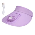 thumbnail image 1 of Fan Sun Visors Hat Ajustable 3 Engranajes Carga USB Protección Solar Fan Sun Hat para Verano Púrpura, 1 of 5
