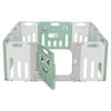 SalonMore 14 Panels Baby Playpen Safety Gate Play Yards Activity Center,Green