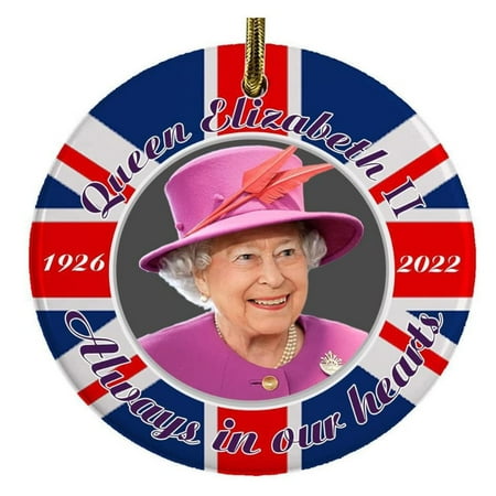 

TAONMEISU Queen Elizabeth II Memorial Ornament | 2022 Queen Tree Branch Hanging Pendant for Sorrow Respect Expression | Queen Elizabeth II Platinum Jubilee Decor for Windows Shelves Fireplaces