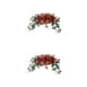 thumbnail image 1 of Guirnalda de flores artificiales Yuarrent 2piezas rojo de la vendimia, 1 of 6