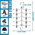 thumbnail image 5 of Funamily 3 Pack Skirt Hangers Space Saving, 5 Tier Metal Short Trouser Pant Women Hanger with Clips, 5 of 7