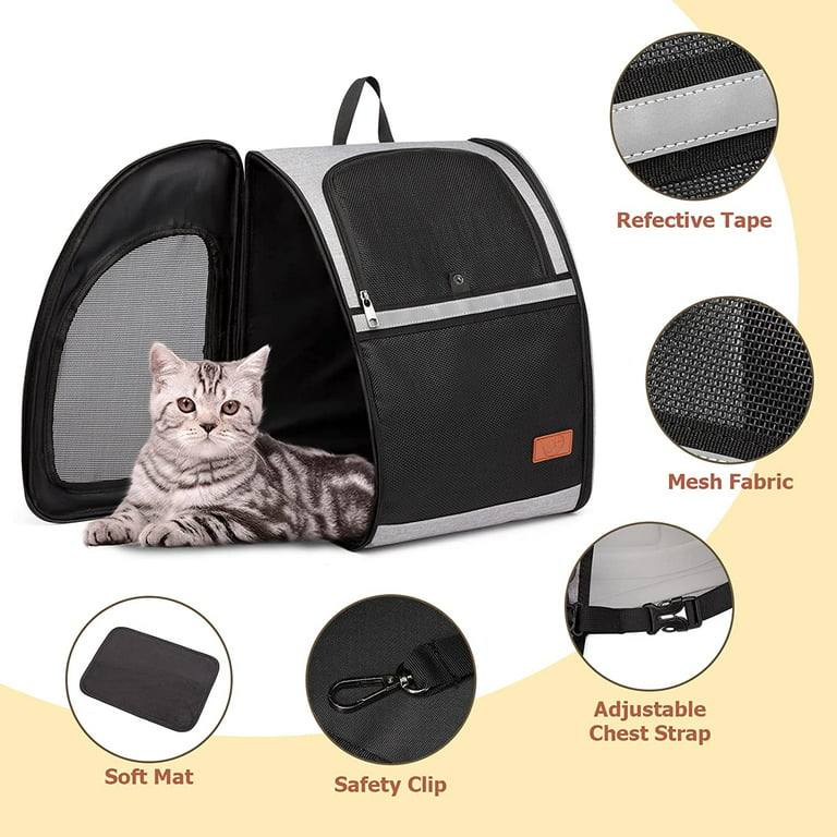 Double Pet Carrier Backpack For Small Pets, Cat Backpack Carrier For 2 Cats,  Ventilated Design For Traveling/Hiking /Camping - Buy Double Pet Carrier  Backpack For Small Pets, Cat Backpack Carrier For 2