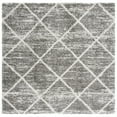 thumbnail image 6 of SAFAVIEH Hudson Amias Plush Geometric Shag Area Rug, Distressed Grey/Ivory, 4' x 6', 6 of 9