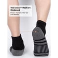 thumbnail image 4 of Athlemo Athletic Quarter Socks 4-Pack, Cushioned Breathable Sports Socks for Men, Sizes 10-13 & 13-15, 4 of 8