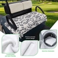 thumbnail image 5 of Golf Cart Seat Covers for 2 Seater,Spring Flowers Microfiber Cart Seat Towel Blanket,Farmhouse Dark Blue Pastoral Floral Leaf Absorbent NonSlip Bench Seats Protector for Golf Course 51"x31", 5 of 9
