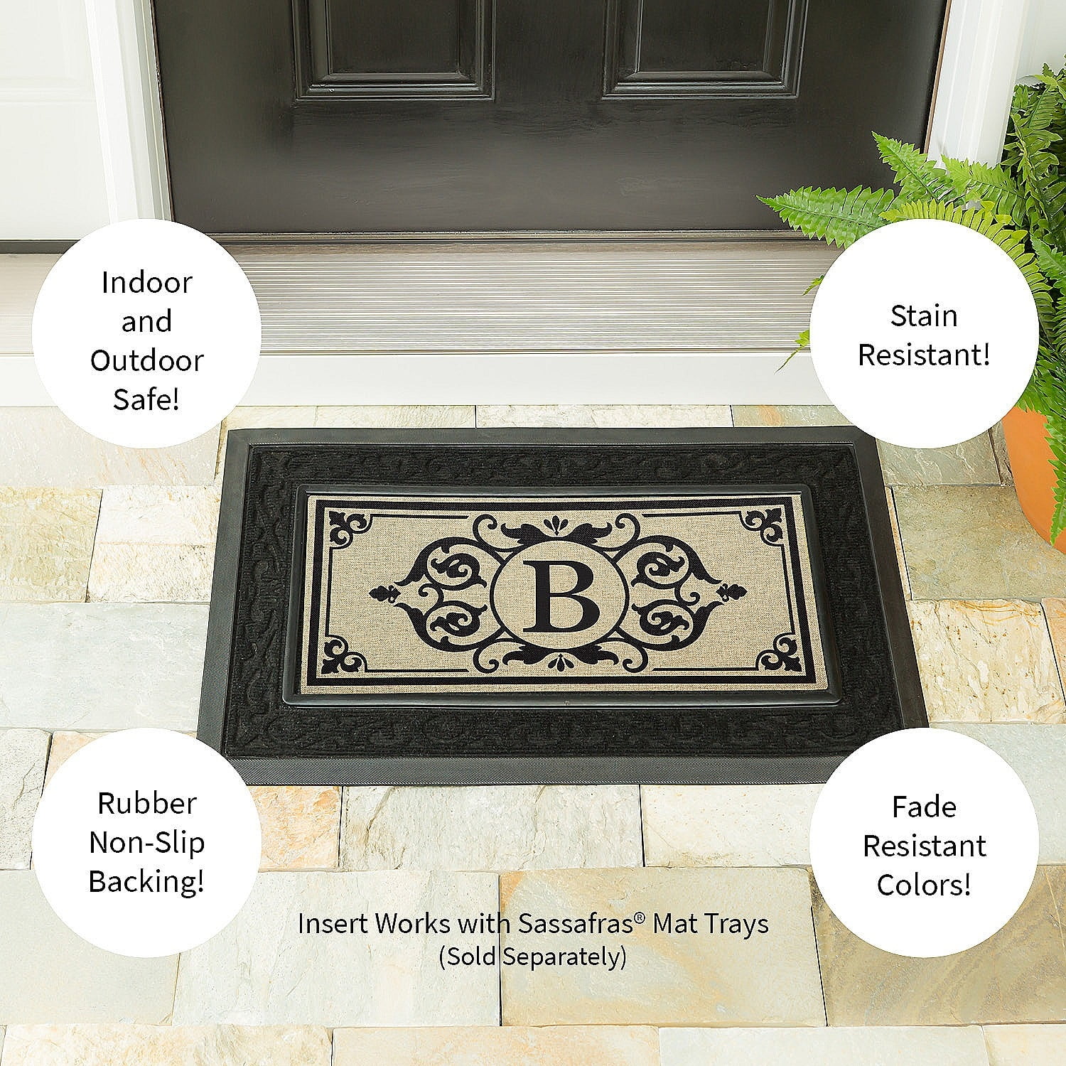 Efaz Sassafras Switch 22 x 10 Non-Slip Outdoor Door Mat