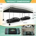 thumbnail image 3 of COBIZI 10x30 Pop Up Canopy Tent, Wedding Party Tent with 8 Sidewall One Push Setup Glow, 3 Adjustable Height Air Vent Waterproof UPF50+, Wheeled Bag, Sandbag, Stake, Rope for Commercial, Outdoor, 3 of 7