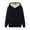Black, variant on Women's Thick Hooded Sweatshirt Cozy Winter Wear Velvet Lined Soft Thermal Underwear Top Blouse Outerwear