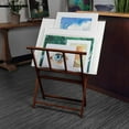 thumbnail image 3 of Creative Mark Folding Wood Print Rack, Walnut Finish, Book Display, Paint Storage, Art Drying Rack, 28" H × 16" L × 25.5" W, Holds 24" x 36" Artwork, Folds for Easy Storage, 3 of 7