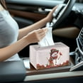thumbnail image 6 of Psesaysky Christmas Rectangle Tissue Box Cover, Snowman Cardinal Tissue Box Holder with Bottom Buckle - Waterproof PU Leather Decorative Organizer for Tabletop, Bathroom, Car, Office, 6 of 7