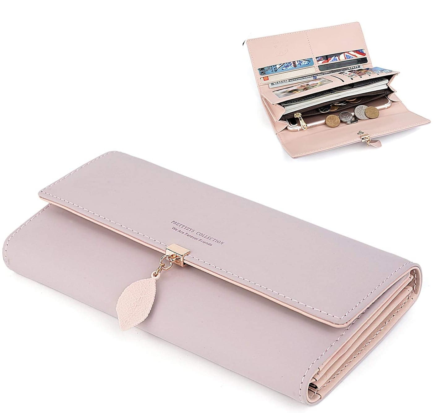 New Women PU Wallet Snap Button Artificial Leather Wallet With
