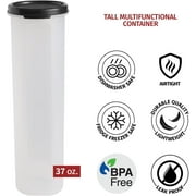 SIGNORA WARE 37 oz Airtight Pasta Storage Container with Lid, BPA-Free, Black
