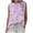 Hot Pink, variant on Sleeveless Round Neck Printed Tank Top for Women, Polyester Fabric, Casual Summer Wear, Lightweight Breathable Fit, Floral Pattern Design, For Daily or Party Use