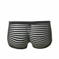 thumbnail image 3 of YWDJ Women Boyshort Underwear Lightweight No Show Mens Striped Underwear Low Waisted Sexy and Funny Mesh Boxer Underwear Briefs Pants Black XL, 3 of 3
