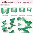 thumbnail image 2 of Uxcell 3D Removable Butterfly Wall Stickers Art Decals PVC Green 24 Pcs, 2 of 7