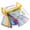 Yellow, variant on Clear Triangular Transparent Exam Pencil Bag, Large Capacity Smooth Zipper Stationery Pouch Lightweight Portable Pen Case for Student Classroom and Test Supplies