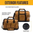 thumbnail image 2 of Bolsa para herramientas Carhartt Gear B0000520 con base moldeada, 18 pulgadas, color marrón, 2 of 7