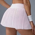 thumbnail image 4 of Women's High Waisted Mini Pleated Skirt Athletic Tennis Skort Lightweight Breathable A-Line Flared Hem Casual Activewear Skirts for Golf Running Workout Daily Wear, 4 of 5